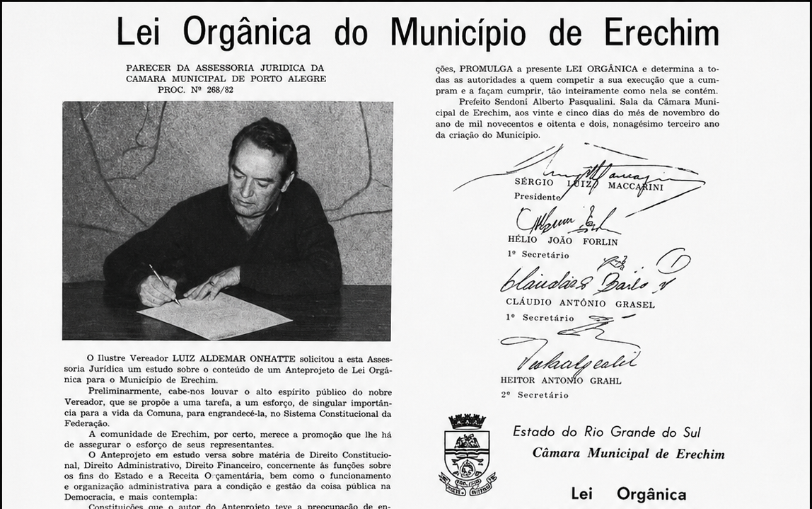 A trajetória de um vereador marcado por obras, articulação e defesa do Legislativo em Erechim